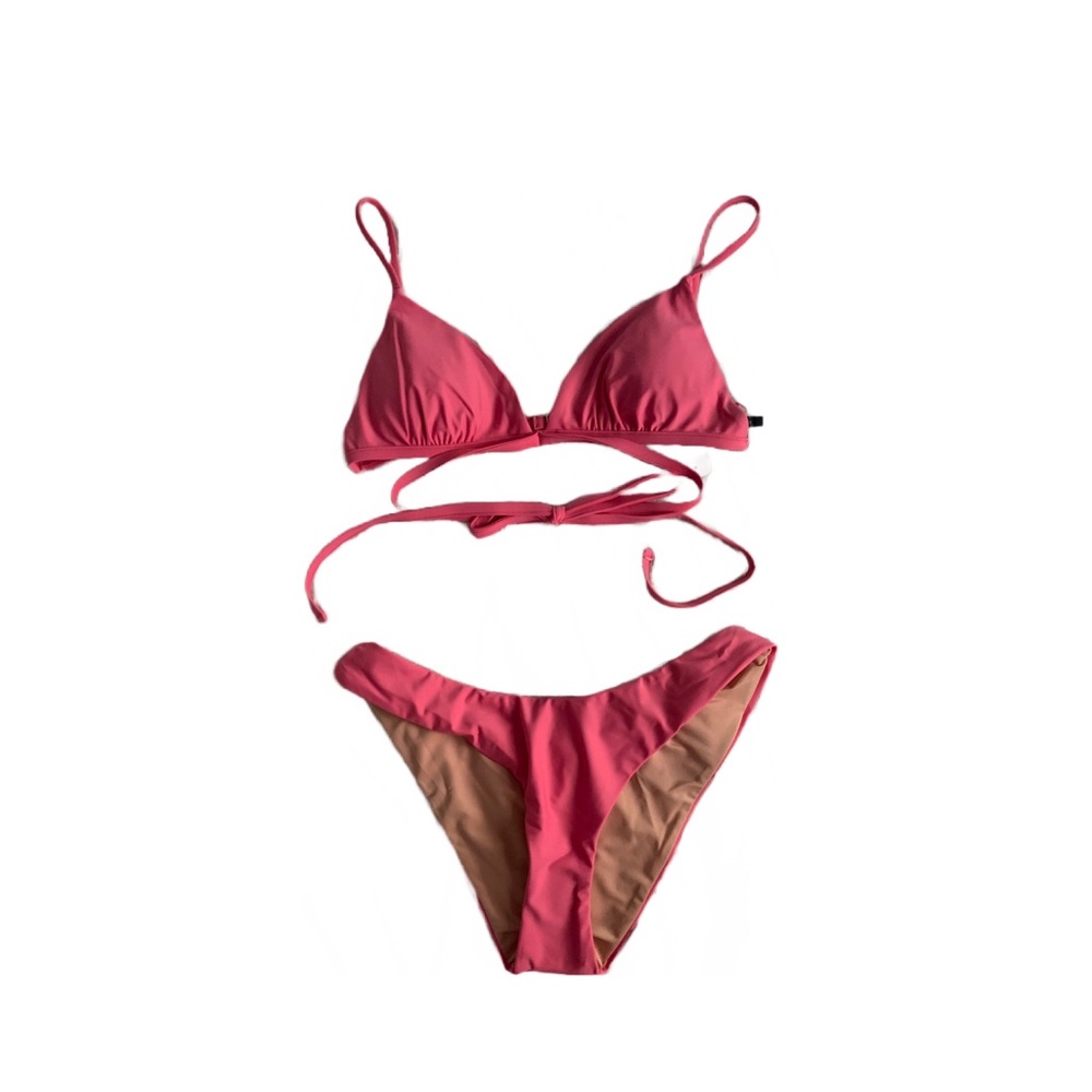 J. Crew Bikini Set w/ Double String Triangle Top & Cheeky Bottom MSRP $130